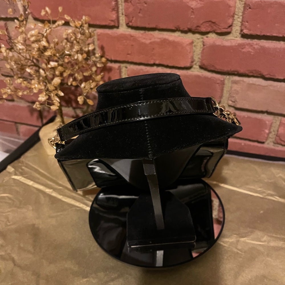 🔥YSL🔥 Saint Laurent 🔥Rive Gauche 🔥Black Patent Shoulder Bag🔥 - Picture 8 of 14